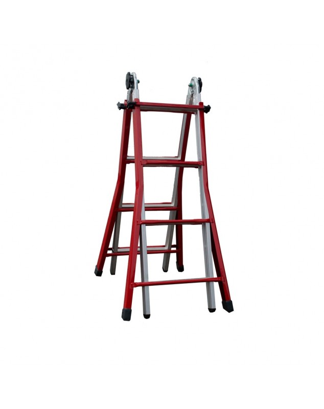 ESCALERA MULTIUSOS MIXTA ACERO+ALU 4X4
