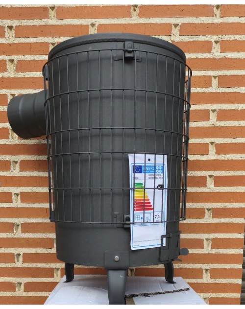 ESTUFA LEÑA + KIT  TUBOS Y CODOS VITRI